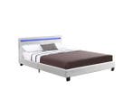 Veiling - Gestoffeerd bed Verona - 120 x 200 cm - Wit - LED, Nieuw
