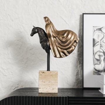sculptuur, Rider in the Wind — Abstract Horse Sculpture,