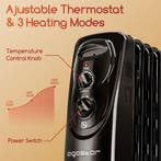 Olieradiator - 2500W Heater - Elektrische kachel - met Therm, Verzenden, Zo goed als nieuw