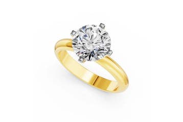 Ring - 14 karaat Geel goud - 3.07ct. tw. Diamant (Lab-grown), Nieuw