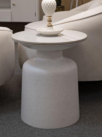 TAFEL WIT FUSH CM Ø 40X47, Ophalen of Verzenden, Nieuw
