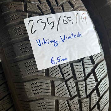 2 x Viking 235-65-17 Winterbanden 6,5mm, Gebruikt, 17 inch, 235 mm, Band(en)