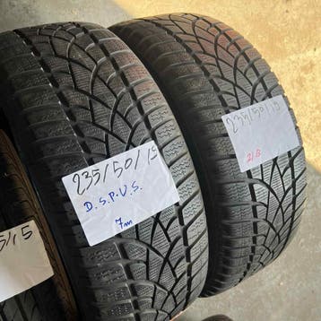 2 x Dunlop 235-50-19 Winterbanden 7mm, 19 inch, Gebruikt, 235 mm, Band(en)
