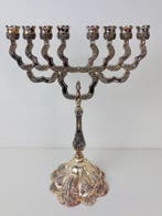 Kandelaar Verzilverde 8-armige Menorah Chanoeka Joodse