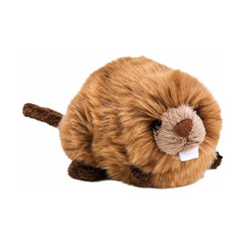 Pluche bever knuffel - bruin - 19 cm - dierenknuffel, Verzenden, Nieuw