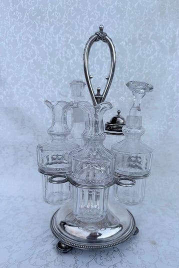 Christofle - Suikerkom - Verzilverd, Glas - Geen