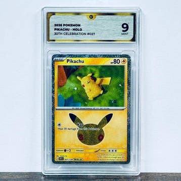 Pokémon Graded card - Pikachu Holo 027 - 30th Anniversary –, Nieuw