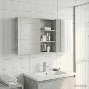 vidaXL Badkamerkastenset 3 st 140 x 14,5 x 70 cm Bewerkt, Huis en Inrichting, Tafels | Kaptafels, Verzenden, Nieuw