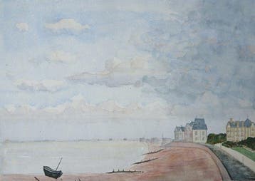 Franse school (XIX) - Kust in Normandië - Bretagne, Antiek en Kunst, Kunst | Schilderijen | Klassiek