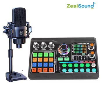 Podcast Microfoon Set met Soundcard voor PC en Smartphone, Verzenden, Nieuw