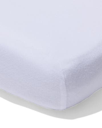 HEMA Splittopper hoeslaken 200x200/220cm jersey wit, Verzenden, Nieuw, Wit