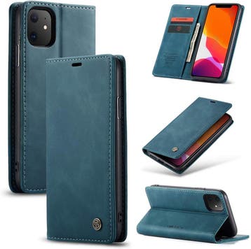 CaseMe book case leer - Apple iPhone 11 Pro - blauw, Verzenden, Nieuw