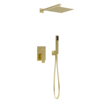 Vierkant Inbouw regendouche met wandarm 25cm douchekop mat, Verzenden, Nieuw