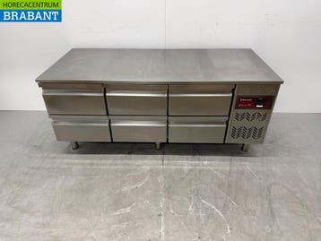 RVS Diamond Onderbouw Koelwerkbank 6 Laden 160 cm 230V, Ophalen of Verzenden, Gebruikt