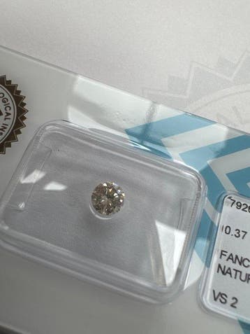 Zonder minimumprijs - 1 pcs Diamant (Natuurlijk gekleurd) -, Sieraden, Tassen en Uiterlijk, Edelstenen, Nieuw