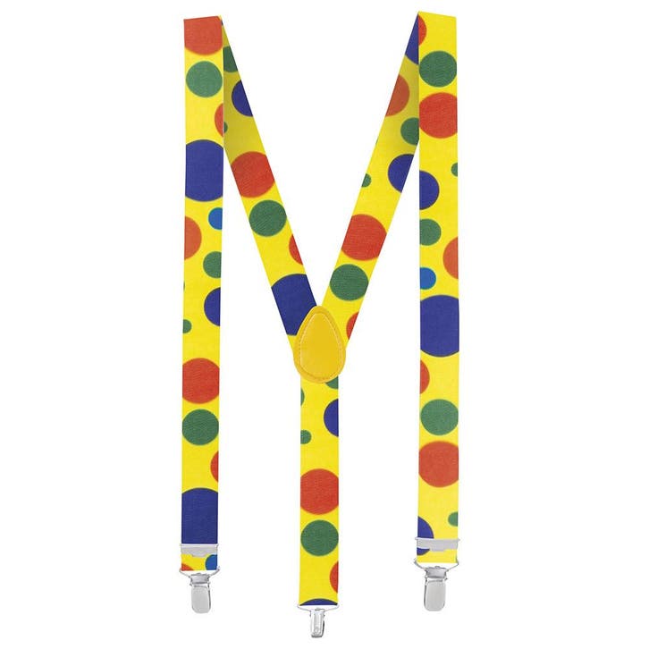 Bretels Clown Stippen, Hobby en Vrije tijd, Feestartikelen, Nieuw, Ophalen of Verzenden