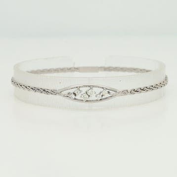 Armband - 14 karaat Witgoud - Diamant, Nieuw