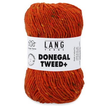 Lang Yarns Donegal Tweed+ - 59 Oranje - 100% Scheerwol (Mu, Ophalen of Verzenden, Nieuw