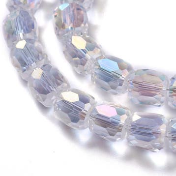 10 x Crystal glas facetkralen – 8 mm – kleur clear AB, Ophalen of Verzenden, Nieuw, Kraal