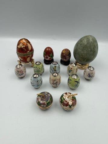 Themacollectie - Decoratieve cloisonné-eieren - House of, Antiek en Kunst
