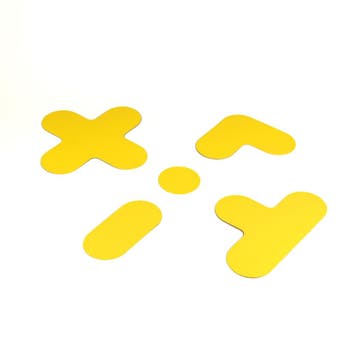Modulaire belijning - Geel - Vlak - Polyvinylchloride (PVC), Verzenden