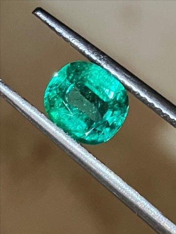 1 pcs Groen Smaragd - 1.41 ct - Gemological Institute of, Nieuw