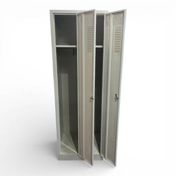 Garderobe kledingkast, vrijstaand, 180x59x50 cm, lichtgrijs, Ophalen of Verzenden, Gebruikt