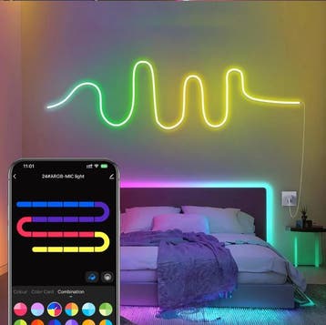 Smart RGBIC LED Neon Strip WiFi Muziek Sync Verlichting, Verzenden, Nieuw