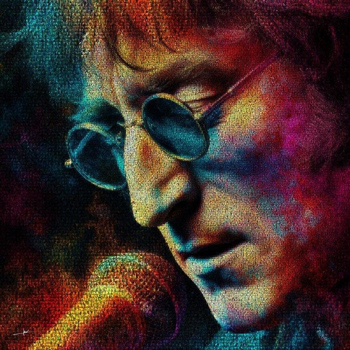 David Law - John lennon III - Format XL 60x60, Antiek en Kunst, Kunst | Designobjecten