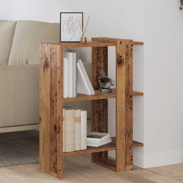 vidaXL Boekenkast 2-laags 52 x 25 x 71,5 cm Bewerkt hout, Huis en Inrichting, Kasten | Boekenkasten, Minder dan 50 cm, Verzenden