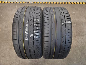 275/40/19 101Y*RSC BRIDGESTONE ZOMERBANDEN 5.9MM PROFIEL 2X, Gebruikt, 275 mm, Band(en), Personenwagen
