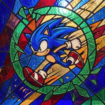 MEDSAN - Stained Glass Sonic () - UNIQUE WORK
