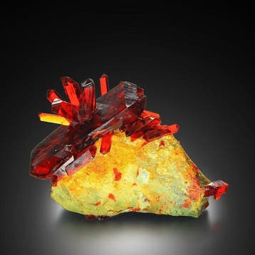 110 g Adembenemende Cranberry PRUSKITE Crystal op Matrix LAB