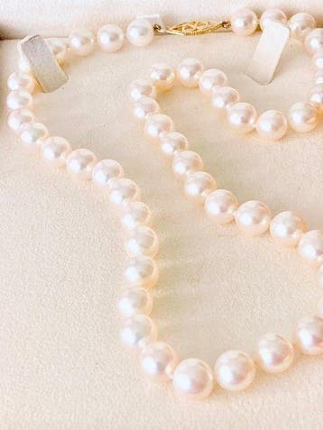 Halsketting - 14 karaat Geel goud Parel, Sieraden, Tassen en Uiterlijk, Nieuw