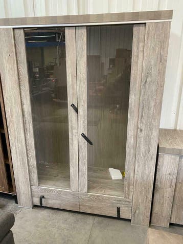 Casino vitrine, grey (nieuw, outlet), Nieuw, Glas, Met lade(s)