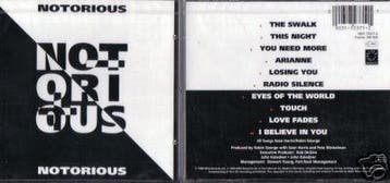 cd - Notorious - Same (1990), Verzenden, Zo goed als nieuw