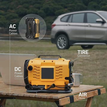Draagbare Luchtcompressor AC/DC - Voor Auto, Boot, Fiets & M, Verzenden, Nieuw