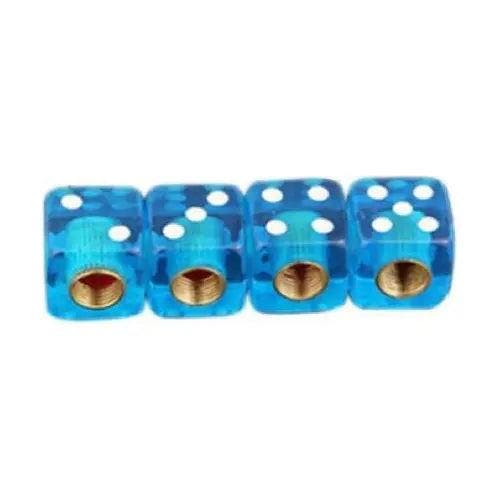 TT-products ventieldoppen Dice Clear Blue dobbelstenen 4, Auto diversen, Auto-accessoires, Ophalen of Verzenden