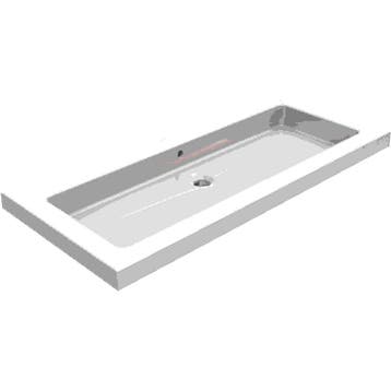 Wiesbaden Kera Wastafel Enkel zonder Kraangat - 100x46x5cm -, Ophalen of Verzenden, Nieuw