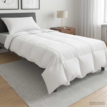 vidaXL Dekbed en Hoofdkussen Set 2 st 137 x 200 cm Zomer, Verzenden, Nieuw, Wit