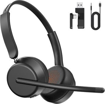 Callcenter Headset met Microfoon | 40u Accu | Laatste Stuk!, Computers en Software, Mute-functie, Syndesmos, On-ear, Ophalen of Verzenden