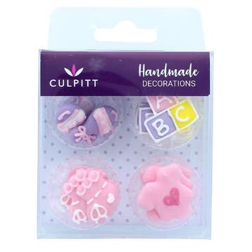 Culpitt Suikerdecoratie ABC Baby Roze 12st., Verzenden, Nieuw