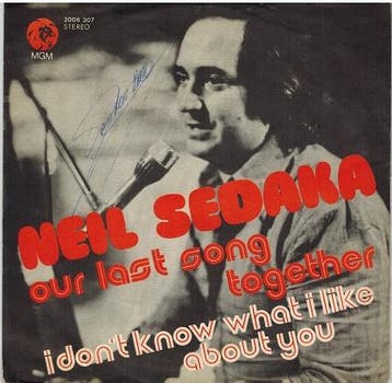 Single vinyl / 7 inch - Neil Sedaka - Our Last Song Together, Verzenden, Zo goed als nieuw, 7 inch, Rock en Metal