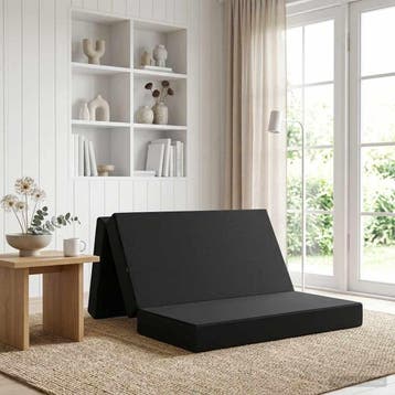 vidaXL Vouwbare Bankbed 120 x 67 x 45 cm Zwart, Verzenden, Nieuw