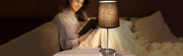 Tafellamp Lumière Antraciet 32x13x13cm (Lampen, Interieur), Huis en Inrichting, Lampen | Hanglampen, Verzenden, Nieuw