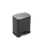 EKO E-Cube pedaalemmer 12 ltr - Zwart glanzend /Mat RVS, Verzenden, Nieuw