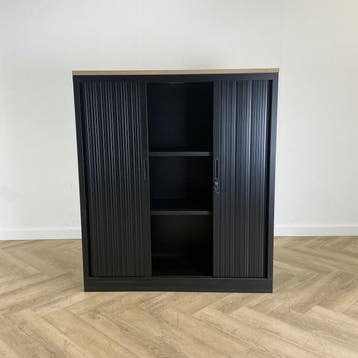 roldeurkast vv 2 legborden en sleutel (hxbxd) 138x120x43 cm,, Huis en Inrichting, Kasten | Roldeurkasten en Archiefkasten, Ophalen of Verzenden