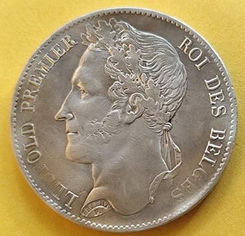België. Leopold I. 5 Francs 1849 (Zonder minimumprijs)