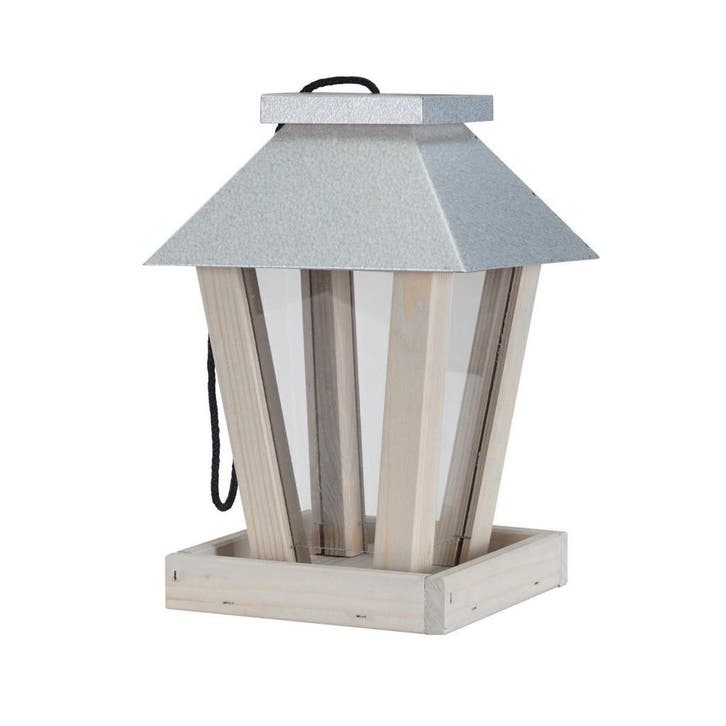 Vogelvoederhuis Hangend met Zinken Dak en Ophangkoord – Grey, Tuin en Terras, Vogelhuisjes en Vogelbaden, Nieuw, Verzenden