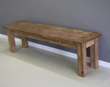Robuuste teak bank, dingklik, Huis en Inrichting, Ophalen of Verzenden, Nieuw